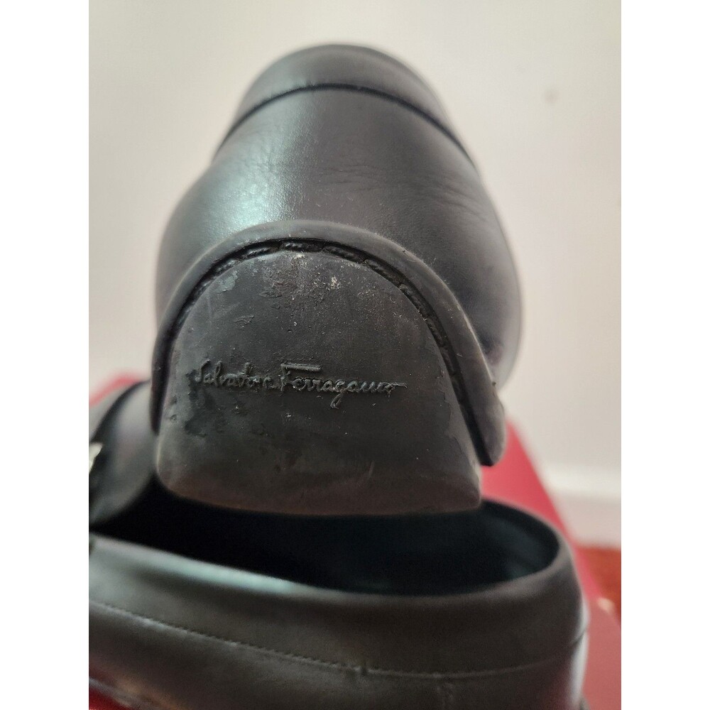 Salvatore Ferragamo Black Leather Loafers Men's SizeSalvatore Ferragamo Black - Picture 8 of 12